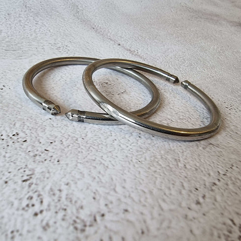 Silver Stainless Steel Bangles
